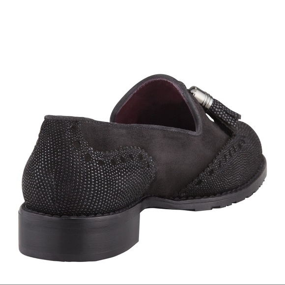 Stuart Weitzman black suede GUYTHING loafer 8.5 - Picture 6 of 7